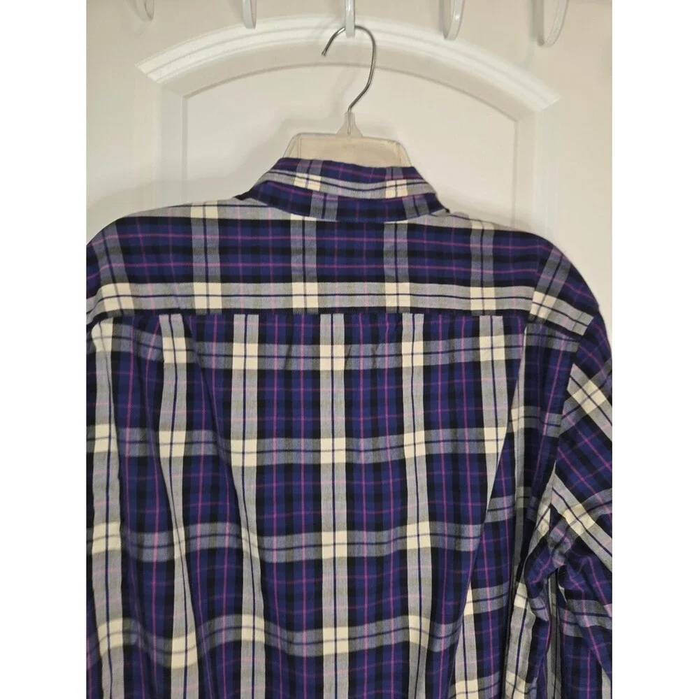 J. Crew Shirting's Men's Washed Tartan Plaid Long Sleeve Button Down Shirt